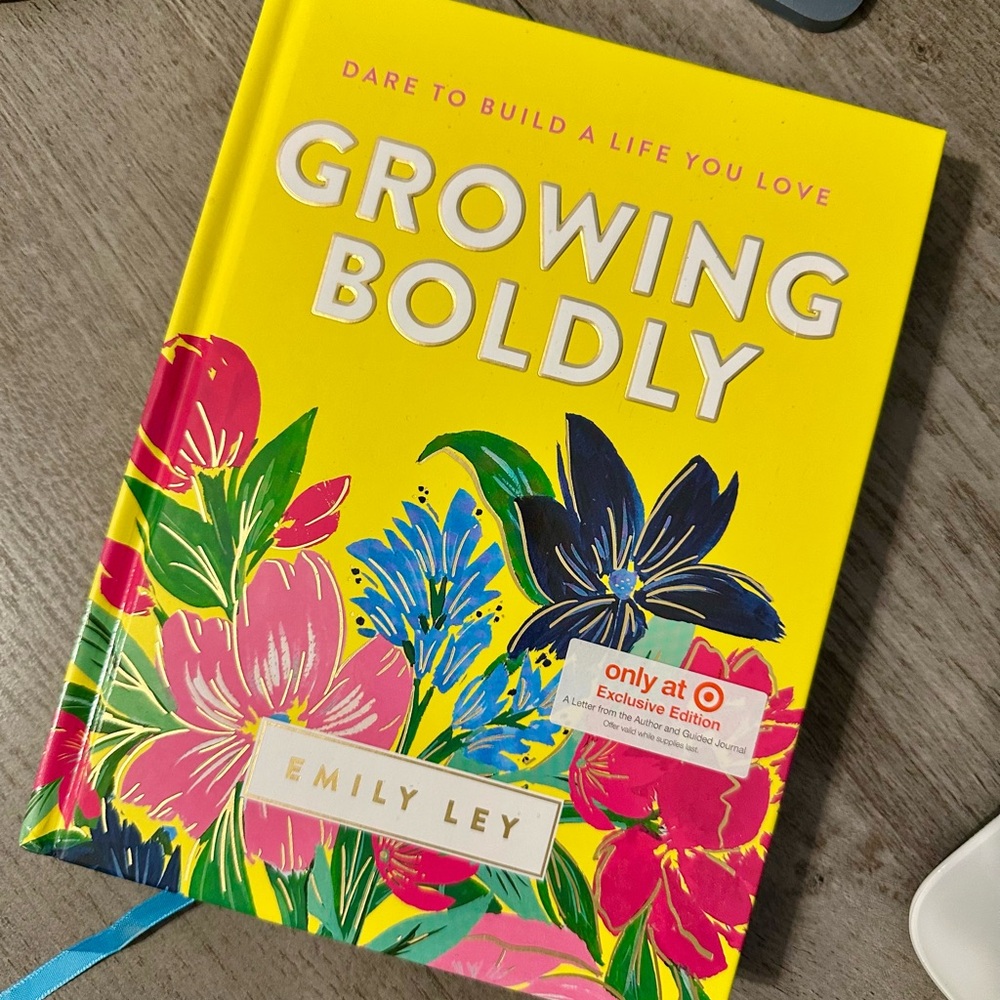 Emily Ley 'Growing Boldly' Yellow Floral Book